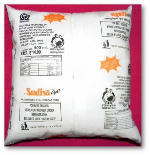 Milk Pouch - Polio Message