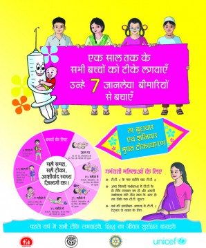 Poster on Routine Immunization for School Children