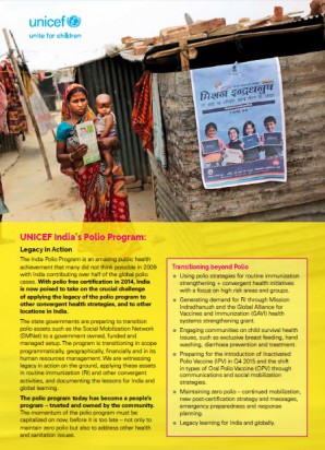 India Polio Program Transition and Legacy in Action